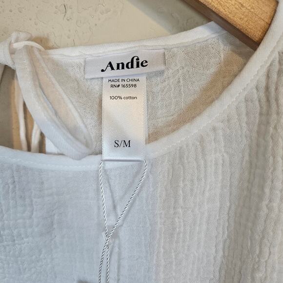 Andie Magdalena Kaftan White Women's Size Small / Medium Beach Coverup Pool - Picture 5 of 5